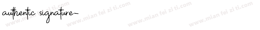 authentic signature字体转换